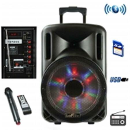BEFREE SOUND 12 In Bluetooth Rechargeable Party Speaker With Illuminatiing Light, 25 Watt BFS-4435